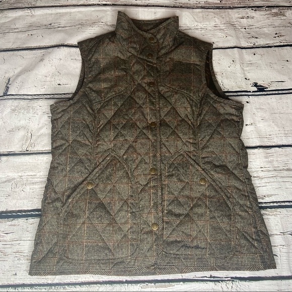 Eddie Bauer Plaid Quilted Vest Size TL - Picture 14 of 15